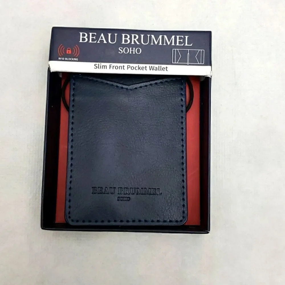 Beau Brummel Soho Money Clip Slim Pocket Wallet New